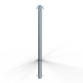 Absperrpfosten verzinkt H1400xD76 mm 2 Ösen zum Einbetonieren Produktbild