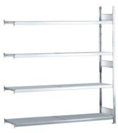 Weitspannregal WS 2000 B1500xT600xH2500 mm Anbaufeld 4 Stahlböden Fachlast 400kg Produktbild