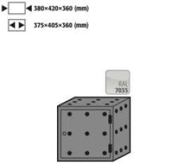 Lagerbox Stahlblech 360x440x410 mm rechts Produktbild