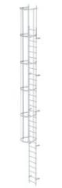 Steigleiter DIN18799-1 einzügig Alu blank Steighöhe bis 8,40 m Leiterlänge kpl. 9,60 m Produktbild