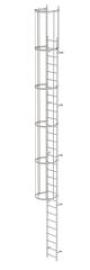 Steigleiter DIN18799-1 einzügig Edelstahl V4A Steighöhe bis 8,40 m Leiterlänge kpl. 9,60 m Produktbild