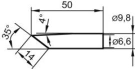 Lötspitze ERSADUR Nr. 83214,0 mm, angeschrägt Ersa Produktbild