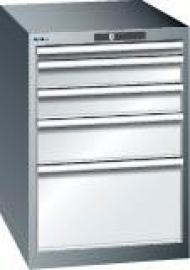 Schubladenschrank 27x36E B564xT725xH850mm NCS 6502-S/RAL7035 5 Schubladen 75kg Produktbild