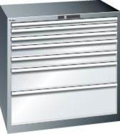 Schubladenschrank 54x36E B1023xT725xH1000mm RAL 5012 7 Schubladen 75/200kg Produktbild