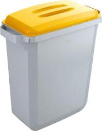Wertstoffsammler 60l grauinkl. Deckel, gelb Produktbild