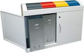 Wertstoffsammler TD4x45 l975x1100x320mm grau stumpf Produktbild