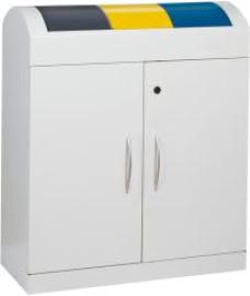 Wertstoffsammler TD3x45 l975x860x320mm grau stumpf Produktbild