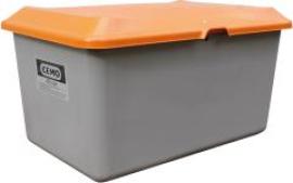 Streugutbehälter 400 l B1210xT820xH670 mm ohne Entnahmeöffnung grau/orange Produktbild