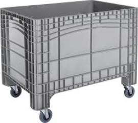 Großbehälter PE fahrbar B1200xT800xH950 mm grau Volumen 535 l VE3 Boden/Wände geschlossen Produktbild