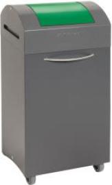 Wertstoffbeh. 60 l grau/grün, 830x380x320mm stumpf Produktbild