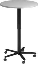 Säulentisch lichtgrau/sw D800mm H720-1140mm Produktbild