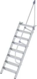 Alu-Treppe 60 Grad 8 Stufen B 800 mm lichte Höhe 1940 mm Ausladung 1361 mm Produktbild