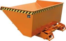 Kippbehälter 4A 900 l B1570xT1485xH865 mm RAL2000 Tragkraft 1000kg mit Abrollsystem Produktbild