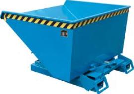 Kippbehälter 4A 1200 l B1095xT1920xH1125 mm RAL5012 Tragkraft 1500kg mit Abrollsystem Produktbild