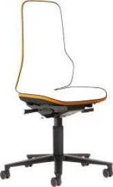 Bimos Arbeitsstuhl Neon orange,ohne Polster Sitzhöhe 450-620 mm mit Rollen Produktbild