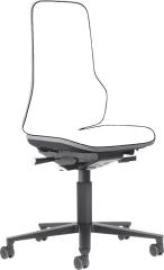Bimos Arbeitsstuhl grau,ohne Polster Sitzhöhe 450-620 mm mit Rollen Produktbild