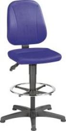 Bimos Arbeitsstuhl 9651-CI02 Unitec 3 Sitzhöhe 580-850 mm mit Gleiter, Stoff blau Produktbild