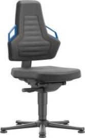 Bimos Arbeitsstuhl Nexxit 1 Griff blau Sitzhöhe 450-600 mm Supertec schw.,m. Gleiter Produktbild
