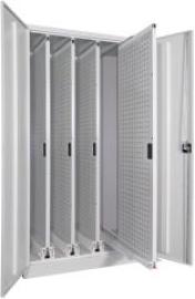 Vertikalauszugsschrank B1000xT600xH1950 mm 4 Wannen RAL 7035 Produktbild