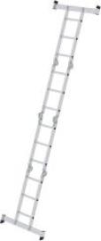 Alu-Vielzweckleiter 4x3 Sprossen Höhe als Bühne 0,99 m Arbeitshöhe bis 4,80 m Produktbild
