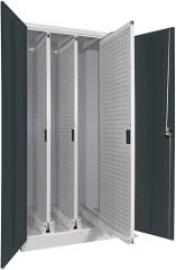 Vertikalauszugsschrank B1000xT600xH1950 mm 3 Wannen RAL 7035/7016 Produktbild
