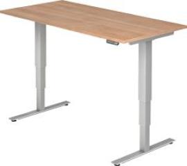 Schreibtisch XDSM 12 1600x800 Nussbaum/silber Produktbild