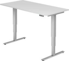 Schreibtisch XDSM 12 1600x800 Weiß/silber Produktbild