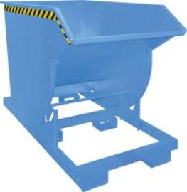Kippbehälter BKM 1000 l B1060xT1760xH1270 mm RAL5012 Tragkraft 3000kg mit Abrollsystem Produktbild