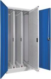 Vertikalauszugsschrank B1000xT600xH1950 mm 3 Wannen RAL 7035/5012 Produktbild