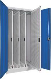 Vertikalauszugsschrank B1000xT600xH1950 mm 4 Wannen RAL 7035/5012 Produktbild
