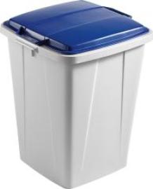 Wertstoffsammler 90l grauinkl. Deckel, blau Produktbild