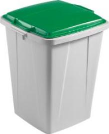 Wertstoffsammler 90l grauinkl. Deckel, grün Produktbild