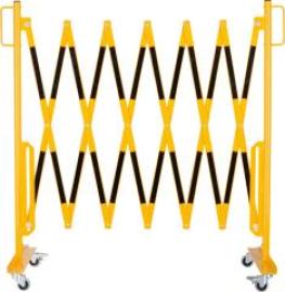 Scherengitter H 1050mm, L bis 3600mm gelb/schwarz mit Rollenfüße Produktbild