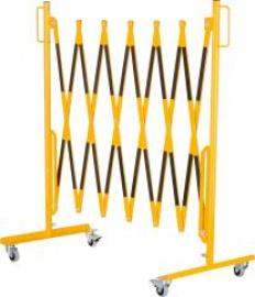 Scherengitter H 1050mm, L bis 4000mm gelb/schwarz mit Rollenfüße Produktbild