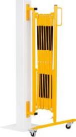 Scherengitter H 1050mm, L bis 4000mm gelb/schwarz Wandbefestigung/Rollenfuß Produktbild