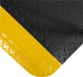 Arbeitsplatzmatte Deckplate ReGen70 schwarz/gelb Laufmeter 900mm breit Produktbild