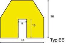 Kantenschutz Typ BB, L 1000 mm gelb/schwarz zum Aufstecken Dancop Produktbild