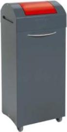 Wertstoffbeh. 75 l grau/rot, 975x380x320mm stumpf Produktbild
