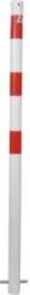 Absperrpfosten rot/weiß H1300xD60 mm 2 Ösen zum Einbetonieren Schake Produktbild