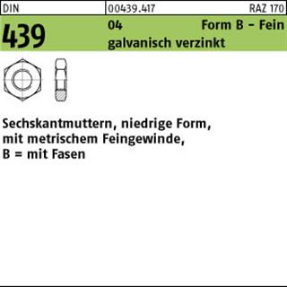 DIN 439 04 BM 10 x 1,25 galv. verzinkt gal Zn S Produktbild img1 L
