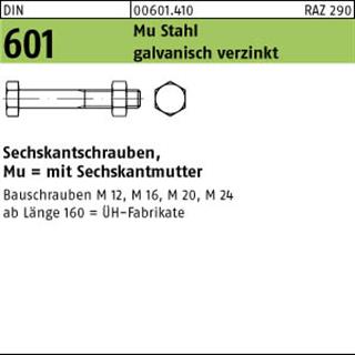 DIN 601 Mu St. M 6 x 12 galv. verzinkt gal Zn S Produktbild img1 L