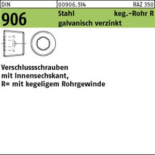 DIN 906 Stahl R 1/4 galv. verzinkt gal Zn S Produktbild img1 L