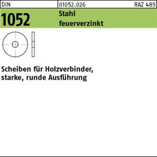 DIN 1052 Scheiben f. Holzverb. St., tZn, 14 x 58 x 6 ÜH tZn S Produktbild img1 L