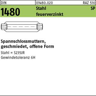 DIN 1480 Stahl SP M 24 / 255 feuerverzinkt, Gew.-tol. 6H tZn S Produktbild img1 L