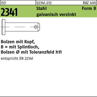 ISO 2341 Stahl B 10 h11 x 40 x 35,5 galv. verzinkt gal Zn S Produktbild img1 L