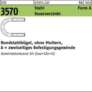 DIN 3570 Stahl U A 30 / NW 20 M 10 feuerverzinkt, Gew.-tol. 6h tZn S Produktbild img1 L