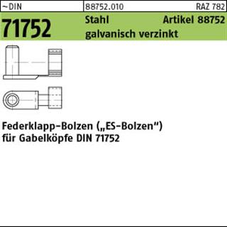 ART 88752 ES-Bolzen ES 10 x 20 Stahl gal Zn, f. Gabelköpfe gal Zn S Produktbild img1 L