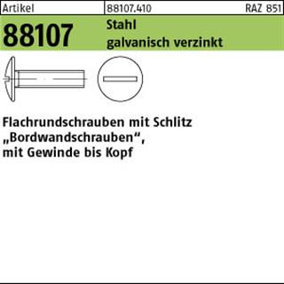 ART 88107 Bordwandschr. St. M 6x25 K 16 galv. verzinkt, ohne Mutter gal Zn S Produktbild img1 L