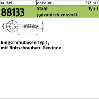 ART 88133 Ringschraubösen Stahl Typ 1 12 x 8 galv. verzinkt gal Zn S Produktbild img1 L
