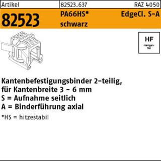 ART 82523 Befestigungsbinder m. Edgeclip PA66HS schwarz 4,6 x 200 S-A S Produktbild img1 L